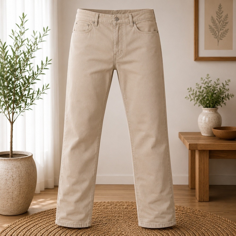 Mossimo Supply Co Logan Pants Mens 40x30 Tan Khaki Straight Leg Casual 2360